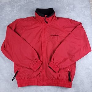 Tri-Mountain Men's Nylon Jacket Lined Red Halluburton Size M Medium